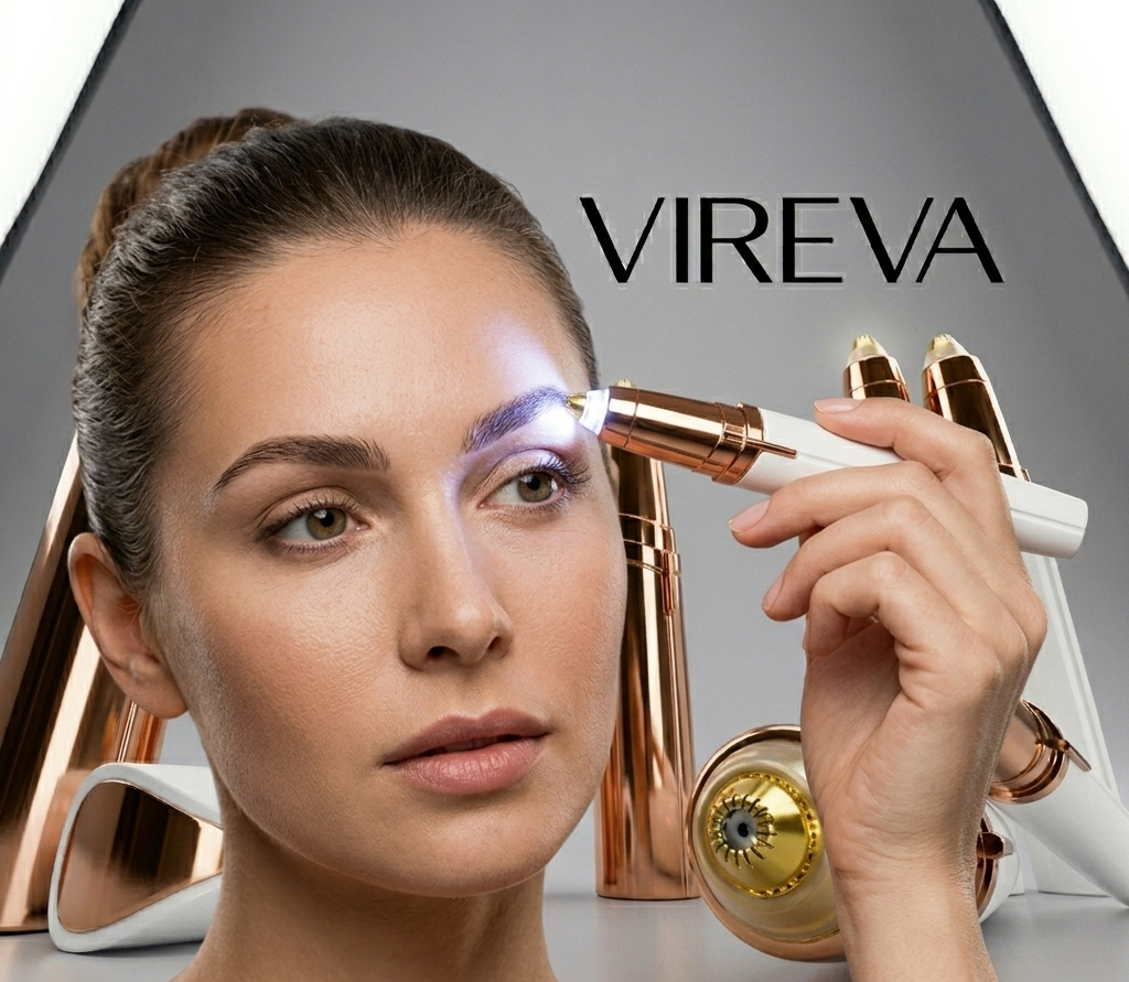 Depiladora facial de precisión con LED Vireva
