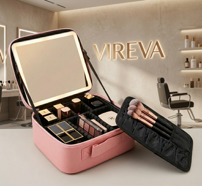 Vireva Estuche de Maquillaje con Espejo LED