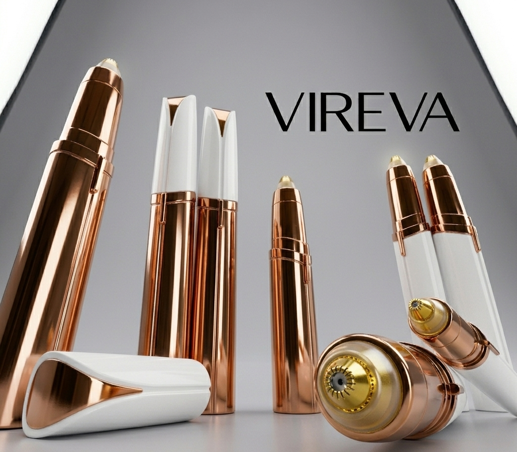Depiladora facial de precisión con LED Vireva